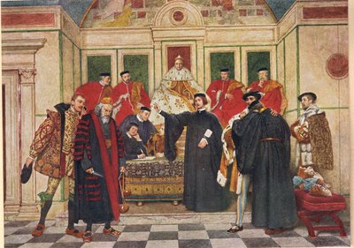 "Em que situação, eu digo que você está", ilustração de "O Mercador de Veneza", c.1910 de James Dromgole Linton